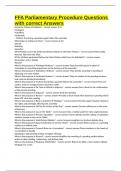 FFA Parliamentary Procedure Questions with correct Answers
