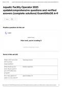 Aquatic Facility Operator 2025 update&vert;comprehensive questions and verified answers &lpar;complete solutions&rpar; Exam&vert;GRADE A&plus;&excl;&excl;