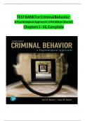 Criminal Behavior&colon; A Psychological Approach&comma; 12th edition  by Pearson   ISBN&colon; 9780137848034    A GRADE ASSURED&excl;&excl;&excl;&excl;&excl;&excl; 100&percnt; VERIFIED