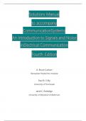 Solutions Manual for Communication Systems&colon; An Introduction to Signals and Noise in Electrical Communication&comma; 4th Edition