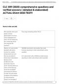 CLC 059 &lpar;2025&rpar; comprehensive questions and verified answers &lpar; detailed & elaborated&rpar; ACTUAL EXAM 2025 TEST&excl;&excl;