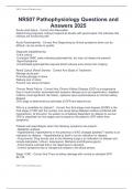 NR507 Pathophysiology Questions and Answers 2025