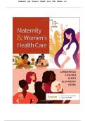 Test Bank - Maternity and Women&rsquo;s Health Care&comma; 13th Edition &lpar;Lowdermilk&comma; 2024&rpar; Latest Edition