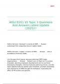 WGU D351 V2 Topic 3 Questions And Answers Latest Update &lpar;2025&rpar;&excl;&excl;