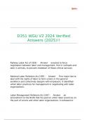 D351 WGU V2 2024 Verified Answers &lpar;2025&rpar;&excl;&excl;