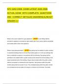 NYC GAS CODE EXAM LATEST 2025 &sol;2026 ACTUAL EXAM WITH COMPLETE QUESTIONS AND CORRECT DETAILED ANSWERS&sol;ALREADY GRADED A&plus;