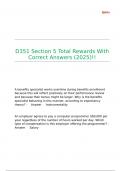 D351 Section 5 Total Rewards With Correct Answers &lpar;2025&rpar;&excl;&excl;