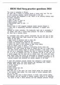 HESI Med Surg practice questions 2024