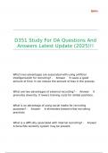 D351 Study For OA Questions And Answers Latest Update &lpar;2025&rpar;&excl;&excl;