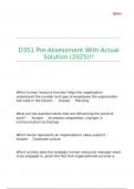 D351 Pre-Assessment With Actual Solution &lpar;2025&rpar;&excl;&excl;