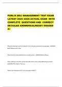 PUBLIX DELI MANAGEMENT TEST EXAM LATEST 2025 &sol;2026 ACTUAL EXAM WITH COMPLETE QUESTIONS AND CORRECT DETAILED ANSWERS&sol;ALREADY GRADED A&plus;
