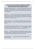 Sexual Assault Prevention and Response &lpar;SAPR&rpar; Program questions with verified answers