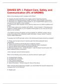 DAVIES SPI&colon; I&period; Patient Care&comma; Safety&comma; and Communication &lpar;5&percnt; of ARDMS&rpar; Questions And Answers Already Graded A&plus;