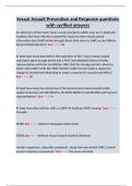 Sexual Assault Prevention and Response questions with verified answers