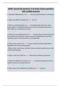 SAPR&sol; Sexual Harassment&sol; Frat Study Guide questions with verified answers