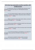 DCF School-age appropriate practices questions with verified answers