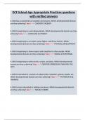 DCF School-Age Appropriate Practices questions with verified answers