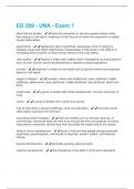 ED 299 - UNA - Exam 1 Questions And Answers Already Graded A&plus;
