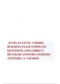    ANAPLAN LEVEL 1 MODEL BUILDING EXAM COMPLETE QUESTIONS AND CORRECT DETAILED ANSWERS &lpar;VERIFIED ANSWERS&rpar;  A&plus; GRADED
