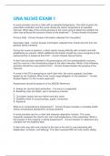 UNA NU345 EXAM 1 QUESTIONS WITH ACTUAL ANSWERS&excl;&excl;
