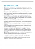 PY 201 Exam 1- UNA Questions and Answers Best rated A&plus; Guaranteed Success Latest Update