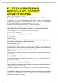 FL LAWS AND RULES EXAM QUESTIONS WITH CORRECT ANSWERS 2025