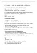 CA PERMIT PRACTICE QUESTIONS & ANSWERS