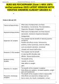 NURS 660 PSYCHOPHARM &lpar;Exam 1-With 100&percnt;  verified solutions-2025 LATEST VERSION WITH  VERIFIED ANSWERS ALREADY GRADED A&plus;