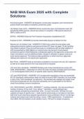 NAB NHA Exam 2025 with Complete Solutions