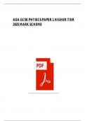 AQA - GCSE PHYSICS 8463&sol;1H Paper 1 Higher Tier Mark scheme June 2025 Version&colon; 1&period;0 Final Mark Scheme