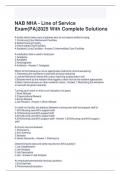 NAB NHA - Line of Service Exam&lpar;PA&rpar;2025 With Complete Solutions&period;