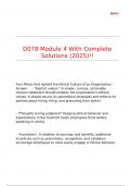 D078 Module 4 With Complete Solutions &lpar;2025&rpar;&excl;&excl;