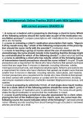RN Fundamentals Online Practice 2025 B with NGN Questions with correct answers GRADED A&plus;