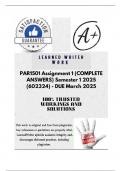 PAR1501 Assignment 1 &lpar;COMPLETE ANSWERS&rpar; Semester 1 2025 &lpar;602324&rpar; - DUE March 2025&semi; 100&percnt; TRUSTED Complete&comma; trusted solutions and explanations