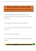 Module &num;2&colon; History of Public Health Exam Questions and Answers 100&percnt; Pass