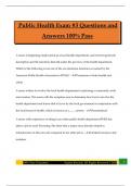 Public Health Exam &num;3 Questions and Answers 100&percnt; Pass