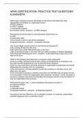 APHR CERTIFICATION&colon; PRACTICE TEST QUESTIONS & ANSWERS