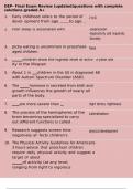 DEP- Final Exam Review &lpar;updated&rpar;questions with complete solutions graded A&plus;
