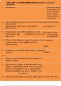 DEP EXAM 1 CHAPTER BREAKDOWN questions & answers graded A&plus;