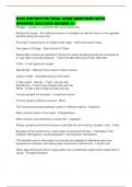 NAUI INSTRUCTOR FINAL EXAM QUESTIONS WITH ANSWERS 2025&sol;2026 GRADED A&plus;