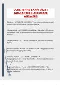 CCDS IBHRE EXAM 2025 &vert;GUARANTEED ACCURATE ANSWERS