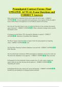 Promulgated Contract   Bundled Exam Questions and CORRECT Answers