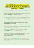 SSUE07WB - Rear Seat Entertainment UPDATED ACTUAL Exam Questions and  CORRECT Answers