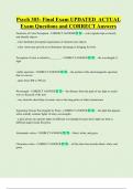 Psych 303- Final Exam UPDATED ACTUAL  Exam Questions and CORRECT Answers