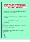 PACKAGE DEAL FOR THE COLUMBIA BARTENDING EXAMS 2025 &vert;GUARANTEED ACCURATE ANSWERS