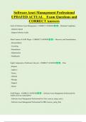 Software Asset Management Professional UPDATED ACTUAL Exam Questions and  CORRECT Answers