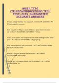 NWSA TTT-2 &lpar;TELECOMMUNICATIONS TECH TEST&rpar; 2025 &vert;GUARANTEED ACCURATE ANSWERS