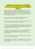 A-100 Basic Aviation Saftey UPDATED ACTUAL Exam Questions and CORRECT  Answers