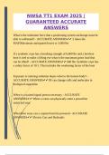 NWSA TT1 EXAM 2025 &vert;GUARANTEED ACCURATE ANSWERS