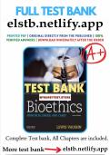 Test Bank For Bioethics Principles&comma; Issues&comma; and Cases 4th Edition By Lewis Vaughn 9780190903268 ALL Chapters &period; &lpar;2&rpar;&period;pdf